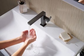 Hansgrohe Tecturis E, páková umývadlová batéria 110 Fine CoolStart EcoSmart+ bez odtokovej garnitúry, čierna matná, HAN-73021670