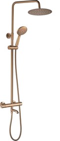 Rea Lungo Diamond, sprchový set s termostatom, medená lesklá, REA-P3300