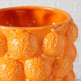 BOLTZE KERAMICKÝ KVETINÁČ ORANGE 15X17 CM ORANŽOVÁ