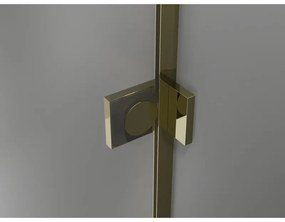 Mexen Lunar T, výklopný sprchový kút pravý 120 x 90 cm, 8mm číre sklo, zlatý profil, 834T-120-090-50-00-P