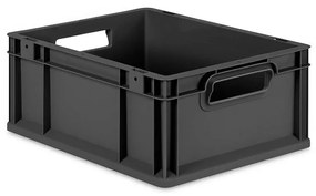 Sada 10 kusov - Eurobox Next Gen 2.0 Cycle - Stohovateľný kontajner s otvorenými rukoväťami - 400 x 300 x 170 mm - Antracit