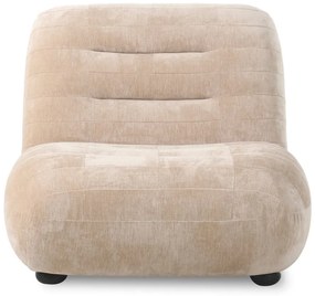Béžové zamatové kreslo Wyatt – Dutchbone