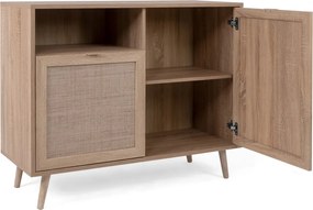 Skrinka 2-dverová Bali, dub sonoma/výplet