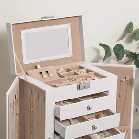 Šperkovnica Livia2, 32x26x15,5 cm, biela