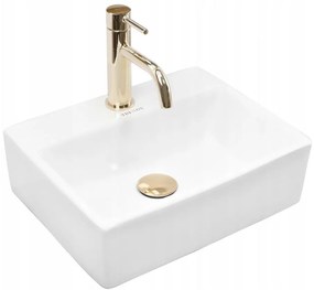 Rea Trendy, umývadlo na dosku 390x300x120 mm, biela, BEL-00002