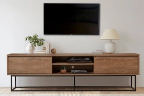 Dizajnový TV stolík RODEZ 180 cm, MDF, orechová dýha