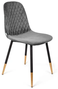 Stolička NOIR zamatová sivá SS22 933473