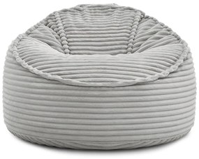 Svetlosivý menčestrový sedací vak Socrate – Bobochic Paris