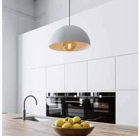 Eglo 901136 - Luster na lanku GAETANO 1xE27/40W/230V pr. 38 cm biela EG901136