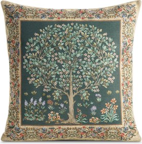 GOBELÍNOVÁ DEKORAČNÁ OBLIEČKA NA VANKÚŠ FESTIVE VERDE 45X45 CM VZOROVANÁ