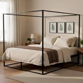 Posteľ Batoni 180x200 - čierna