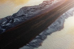 Obraz skvostný západ slnka v horách - 150x50