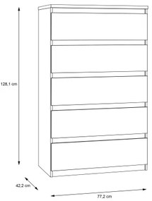 Komoda so zásuvkami MAO dub artisan