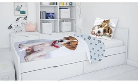 Sivé bavlnené detské obliečky na jednolôžko 140x200 cm Dog – Jerry Fabrics