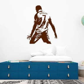 Veselá Stena Samolepka Futbalista Ronaldo Farba: hnědá, Veľkosť: 40 x 51 cm