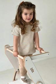 Učiaci montessori detská veža skladacia biela