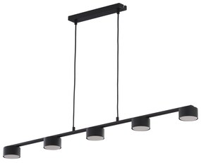 TK-LIGHTING Závesné moderné osvetlenie DALLAS, 5xGX53, 10W, okrúhle, čierne