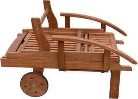 Hnedé drevené záhradné ležadlo Beverly Hills – Garden Pleasure