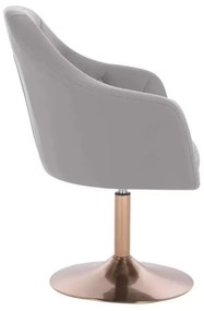 LuxuryForm DESIGN Kreslo ANDORA na zlatom tanieri - šedé