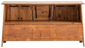 furniture-nabytek.cz - Masívna umývadlová skrinka Rangún z borovice, lakovaná, hnedá – 140×45×75 cm
