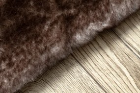 Koberec LAPIN Shaggy slonia kosť/čokoláda protišmykový