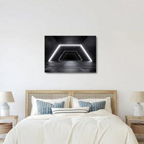 Sklenený obraz - Futuristický tunel (70x50 cm)