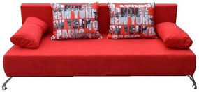 Lacná rozkladacia pohovka KALI LUX - červená