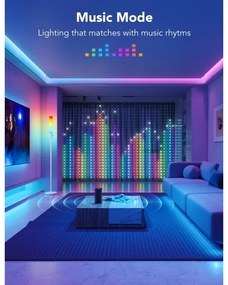 Govee - RGBIC Svetelný záves 520 LED 1,5x2m Wi-Fi IP65