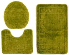 Sada kúpeľňových koberčekov MONO 1030 zelený 4605 3PC grécky
