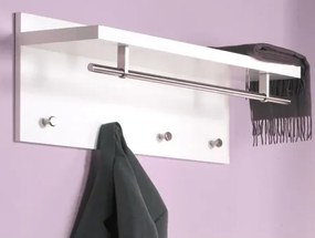 Nástenný vešiakový panel Pablito, biely lesk%