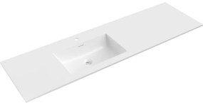 Mexen Otis, umývadlo na zapustenie 161 x 46,5 cm, ľavé, biela lesklá, 25181600L