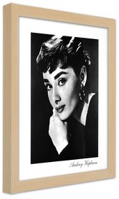 Gario Plagát Portrét Audrey Hepburn Farba rámu: Bez rámu, Rozmery: 20 x 30 cm