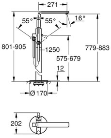 GROHE 23792001 - Vaňová batéria LINEARE 271 mm, lesklý chróm