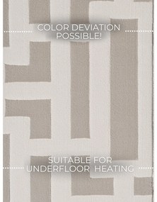 Sivo-krémový behúň 80x240 cm Perles Onyx – Elle Decoration