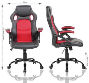Herná stolička - čierna/červená | 9528H