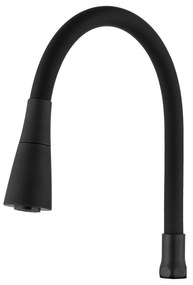 Invena Invena, 2-funkčná elastická výlevka pre drezové batérie, čierna matná, INV-SC-B1-223-L