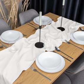 Biante Mušelínový behúň na stôl MSN-082 Krémovo biely 45x180 cm