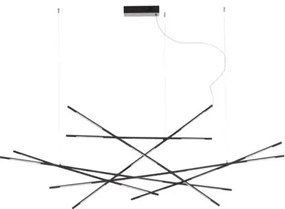 LED luster Raccio 1805 čierne s diaľkovým ovládaním