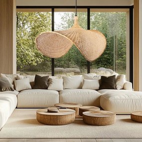 Toolight Boho, závesné svietidlo 1xE27 APP1577-5C, prírodná hnedá, OSW-03800