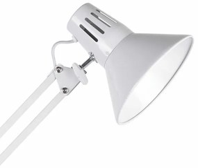 Stolná lampa s klipom WORKER 1xE27/10W/230V biela