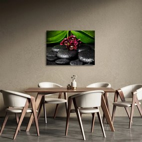 Sklenený obraz - Lávové kamene (70x50 cm)