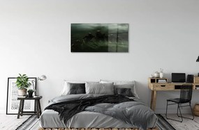 Sklenený obraz zombie mraky 100x50 cm