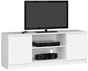 Stolík pod TV RTV 140 2D 1P biely