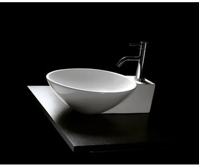 Bathco 0028 - Umývadlo na dosku BAYONA 42x50,5 cm porcelán/biela
