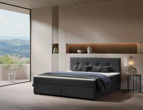XXXLutz BOXSPRINGOVÁ POSTEĽ, 180/200 cm, antracitová MID.YOU - Online Only spálne - 002784001228
