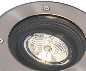 Sada 6 moderných vonkajších zemných reflektorov oceľ AR70 nastaviteľné IP65 - Delux