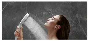 Hansgrohe Rainfinity, ručná sprchová hlavica 130 3-funkčná, biela matná, HAN-26864700