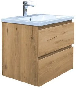 Kúpeľňová skrinka s umývadlom SAT B-Way dub mat BWAY260OAKU, 1 ks