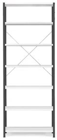 Policový kovový regál IDEAL, základná sekcia, 2500x1010x600 mm, tmavošedý