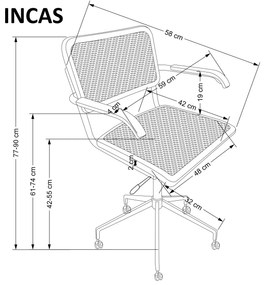 Kancelářské křeslo INCAS hnědo-černé